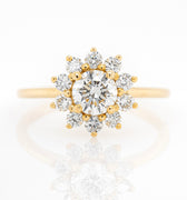 0.53ct Diamond Halo Ring | Magpie Jewellery