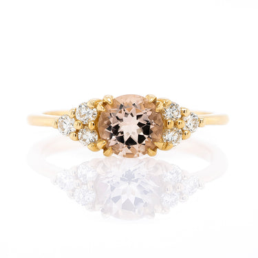 Morganite and Diamond Engagement Ring | Magpie Jewellery