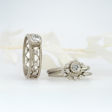 Diamond Trellis Studded Ring