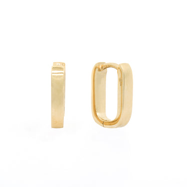 10K Yellow Gold Mini Paperclip Huggies