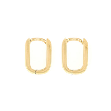 10K Yellow Gold Mini Paperclip Huggies