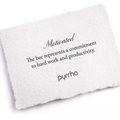 A Pyrrha note describing the MotivatedTalisman. It reads, "The bee represents a commitment to hard work and productivity."