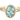 An oval blue-green sapphire, alive with the shifting colours of water, is cradled in hand-sculpted 14k yellow gold.