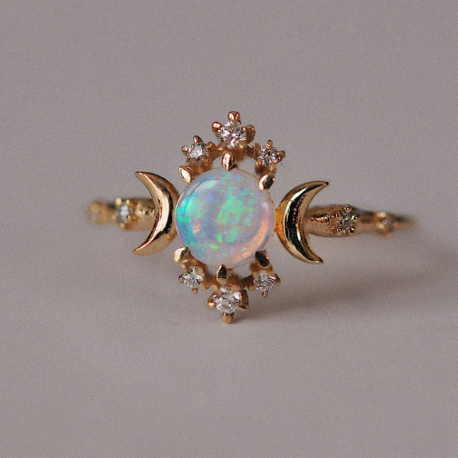 Opal Wandering Star Ring | Magpie Jewellery