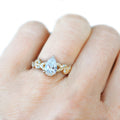 14ky gold ring, featuring a 1.47ct natural cognac diamond | on model