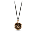 Bronze Necklace with a talisman depicting a dove.