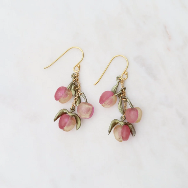 Peach Tree Three Drop Earrings | Magpie Jewellery