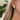 14k yellow gold plated sterling silver hoop earrings shaped like a petite claw | on model