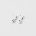 Sterling Silver Bean shaped dangle statement earring with sterling silver ear posts