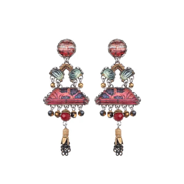 Oriental Hues Set, Felicity Stud Earrings