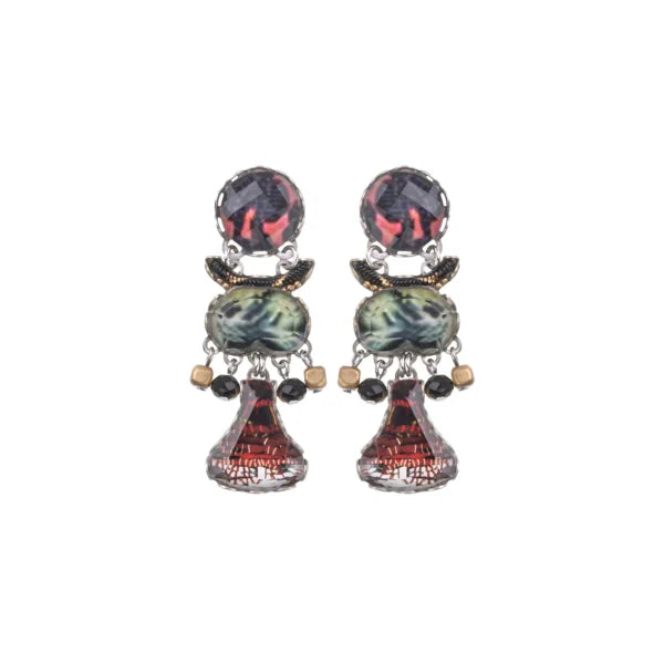 Oriental Hues Set, Beatrice Stud Earrings