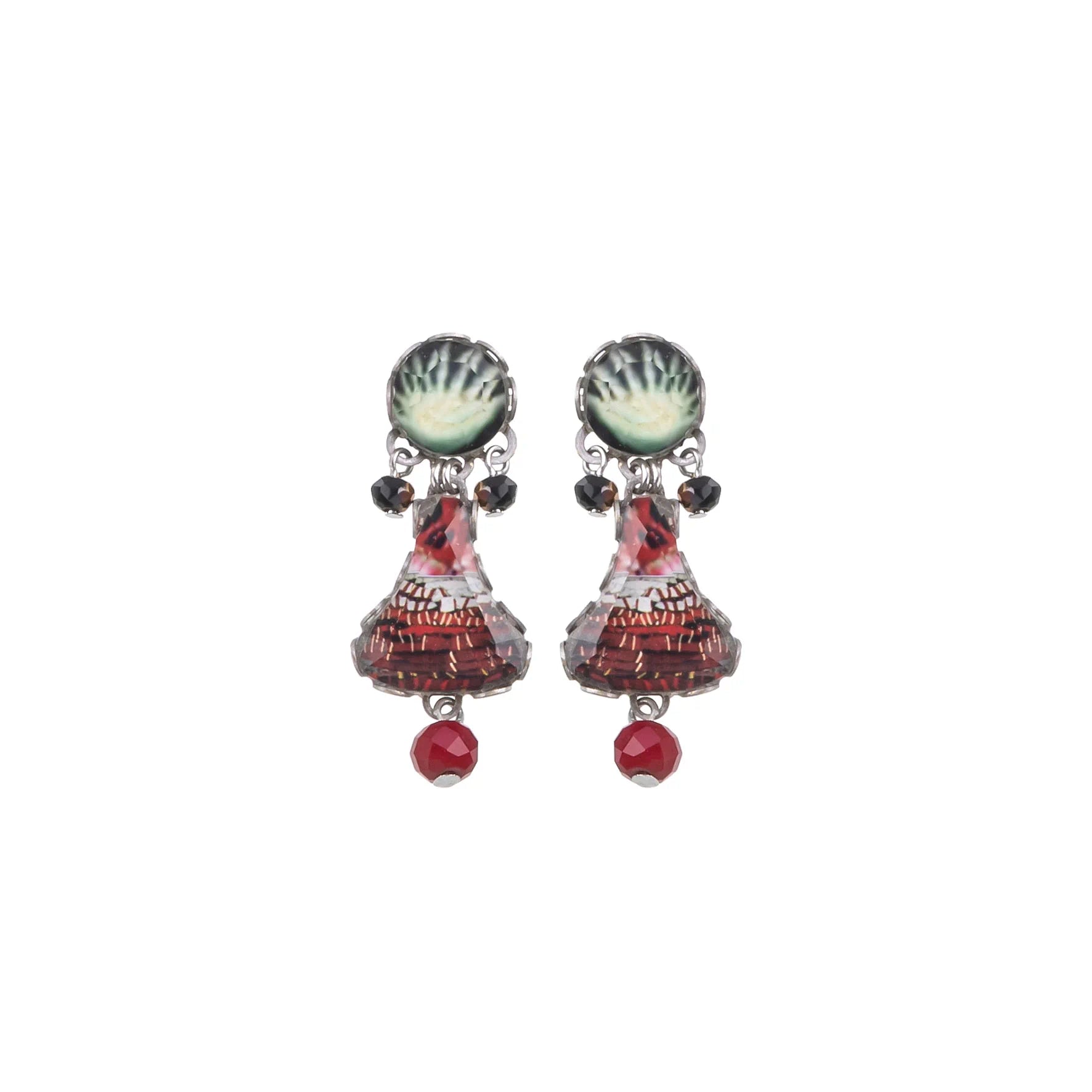 Oriental Hues Set, Farraly Stud Earrings