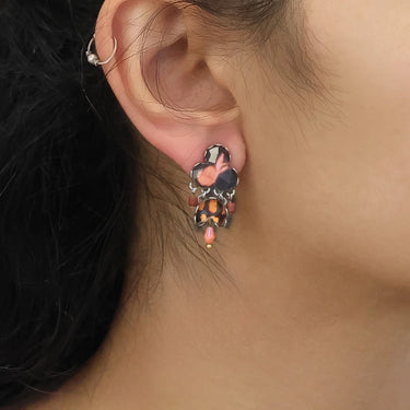 Rosy Clay Set, Blossin Earrings