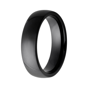 Black Diamond Ceramic Domed Band