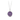 Sterling SIlver talisman necklace with a bright purple background depicting a phoenix Rising up from a bed of flames