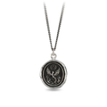 Sterling SIlver Talisman Necklace depicting a Phoenix Rising up from a bed of flames