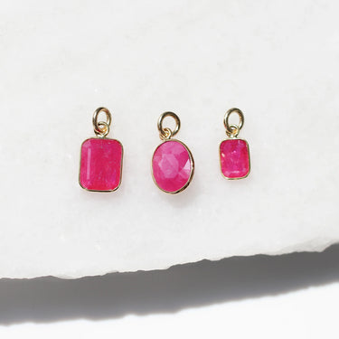 Large Bezel-Set Ruby Necklace