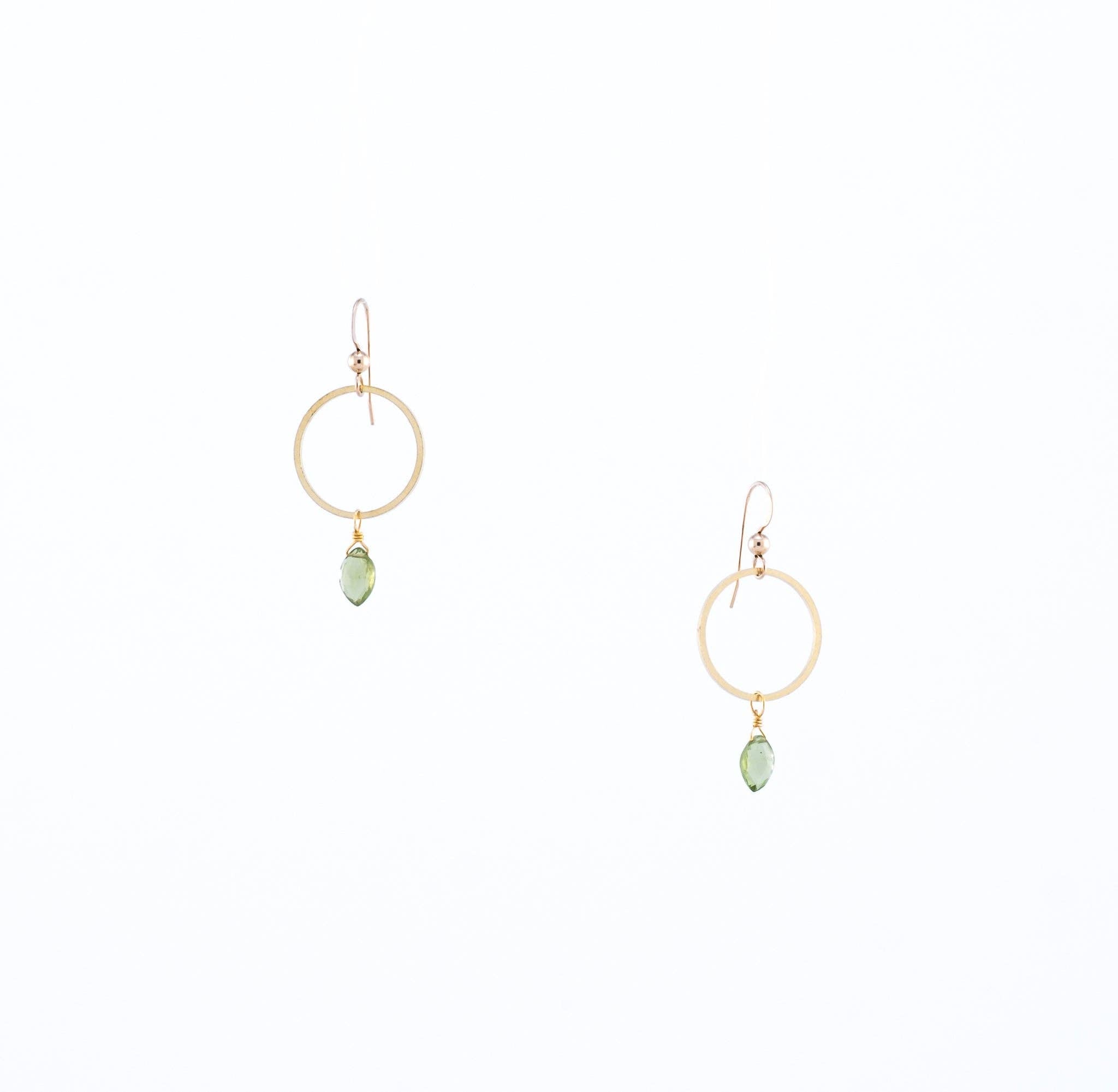Rhea Earrings in Peridot
