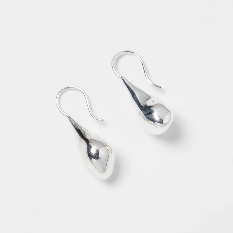Sterling silver drop earrings with sterling silver posts