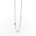 Three Strand Necklace with Turquoise, Pearl and Peridot | Magpie Jewellery