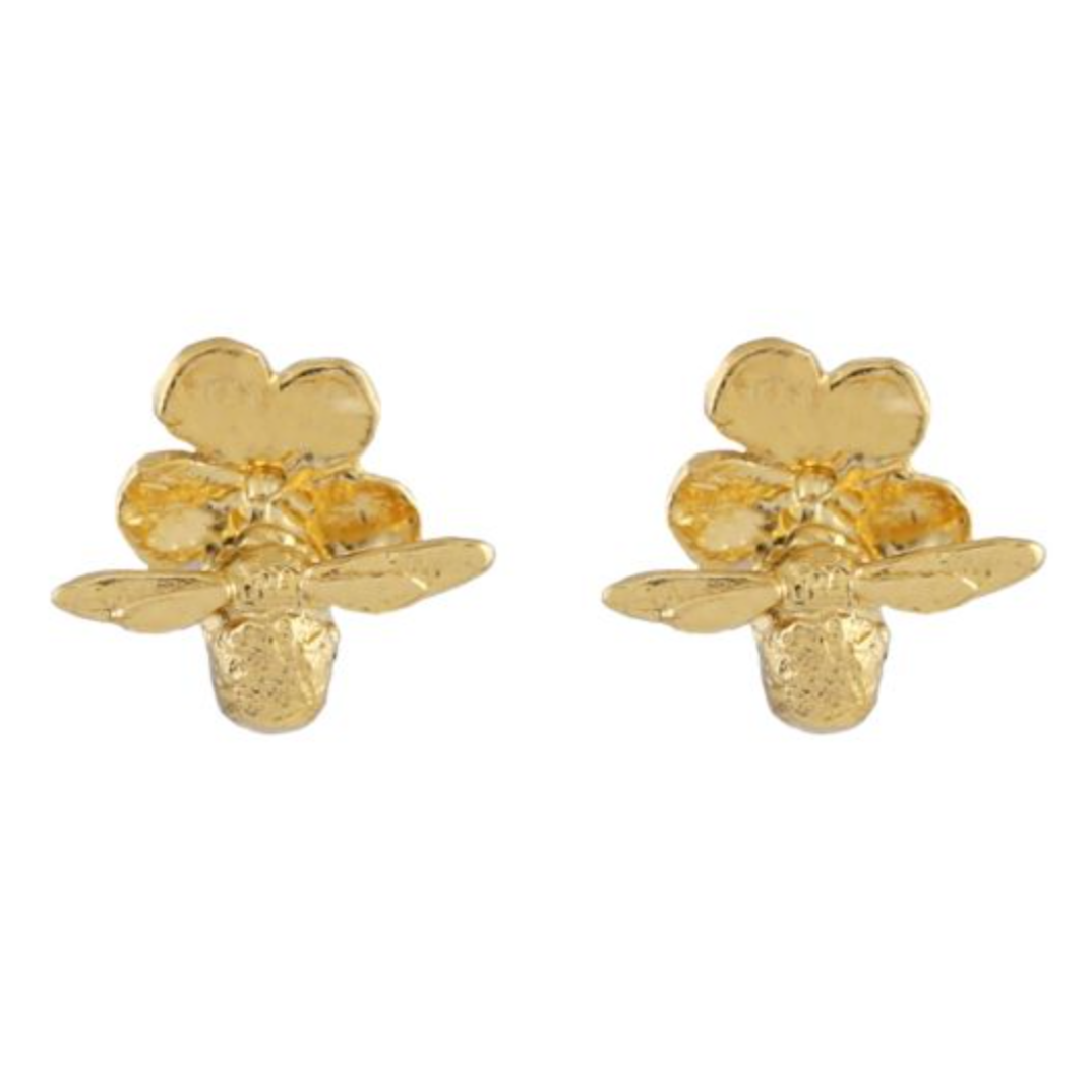 Forget Me Not Studs With Itsy Bitsy Bees | Magpie Jewellery