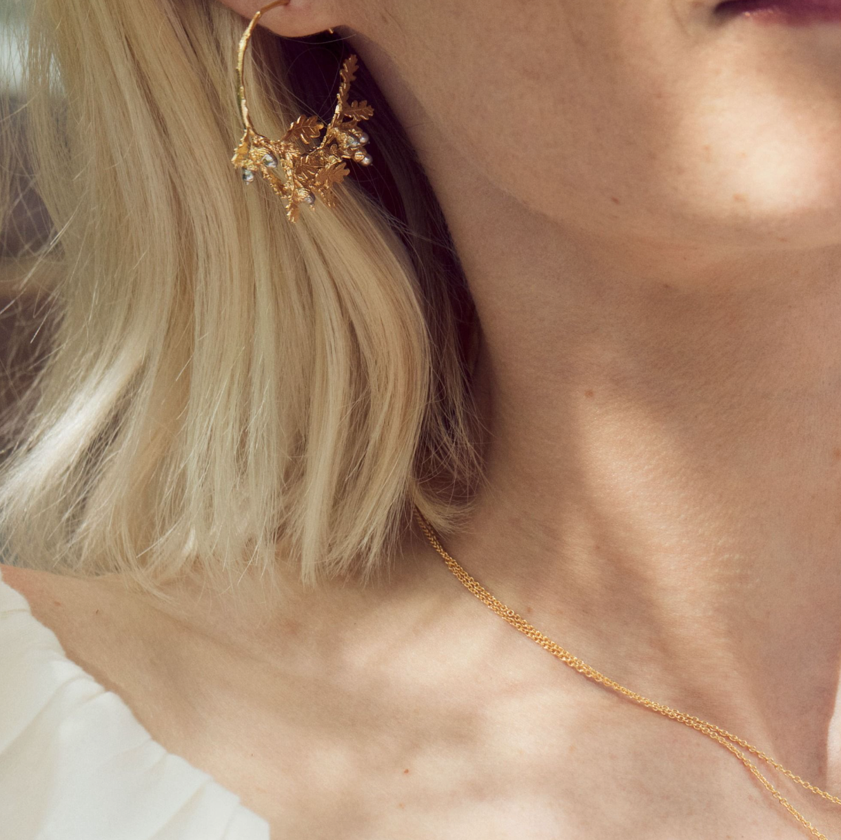 Oak Leaf & Acorn Hoop Earrings | Magpie Jewellery