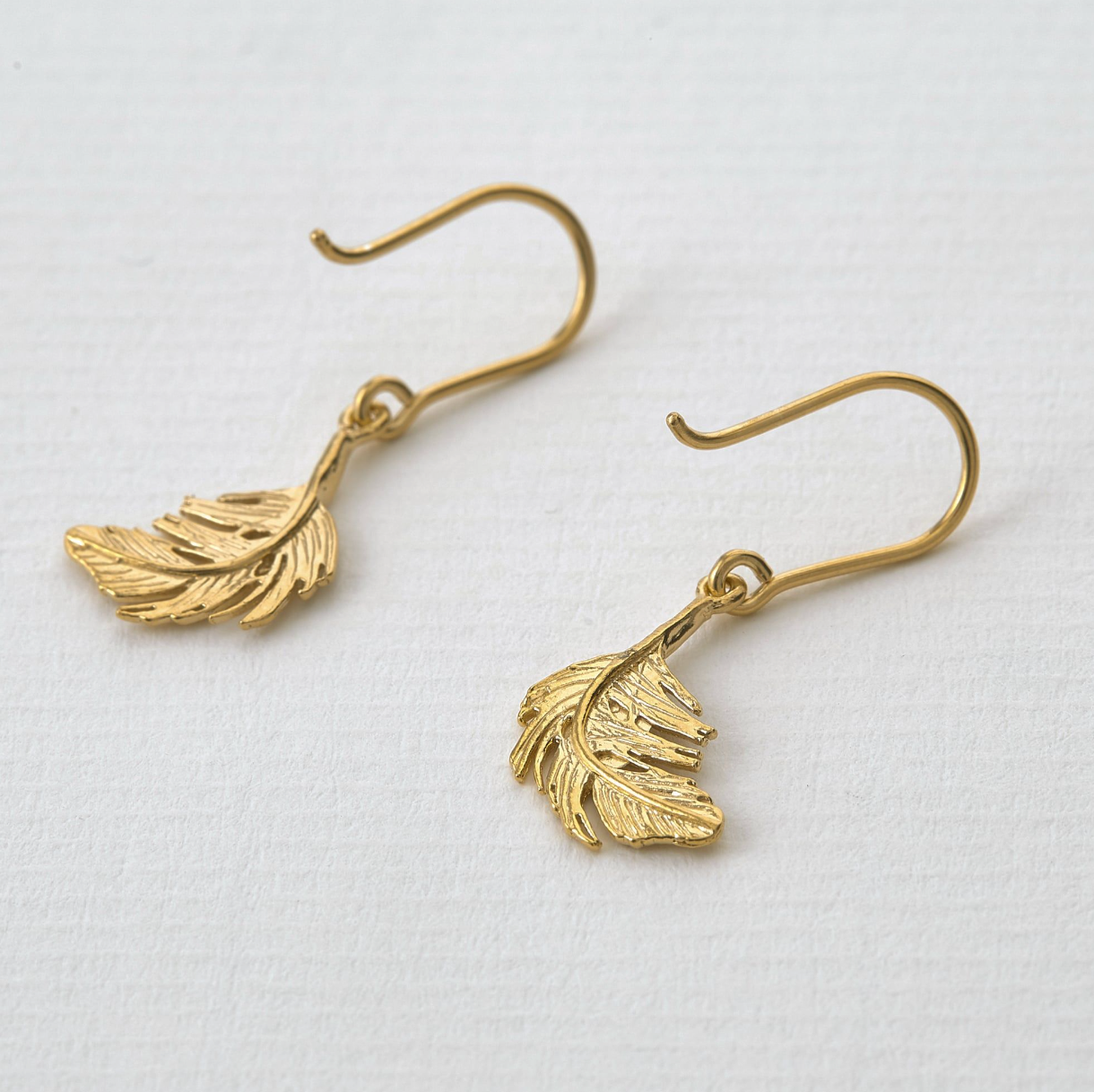 Little Feather Drop Earrings | Magpie Jewellery