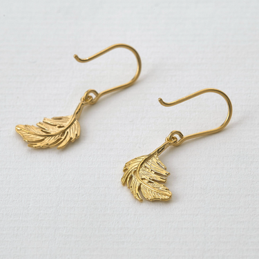 Little Feather Drop Earrings | Magpie Jewellery