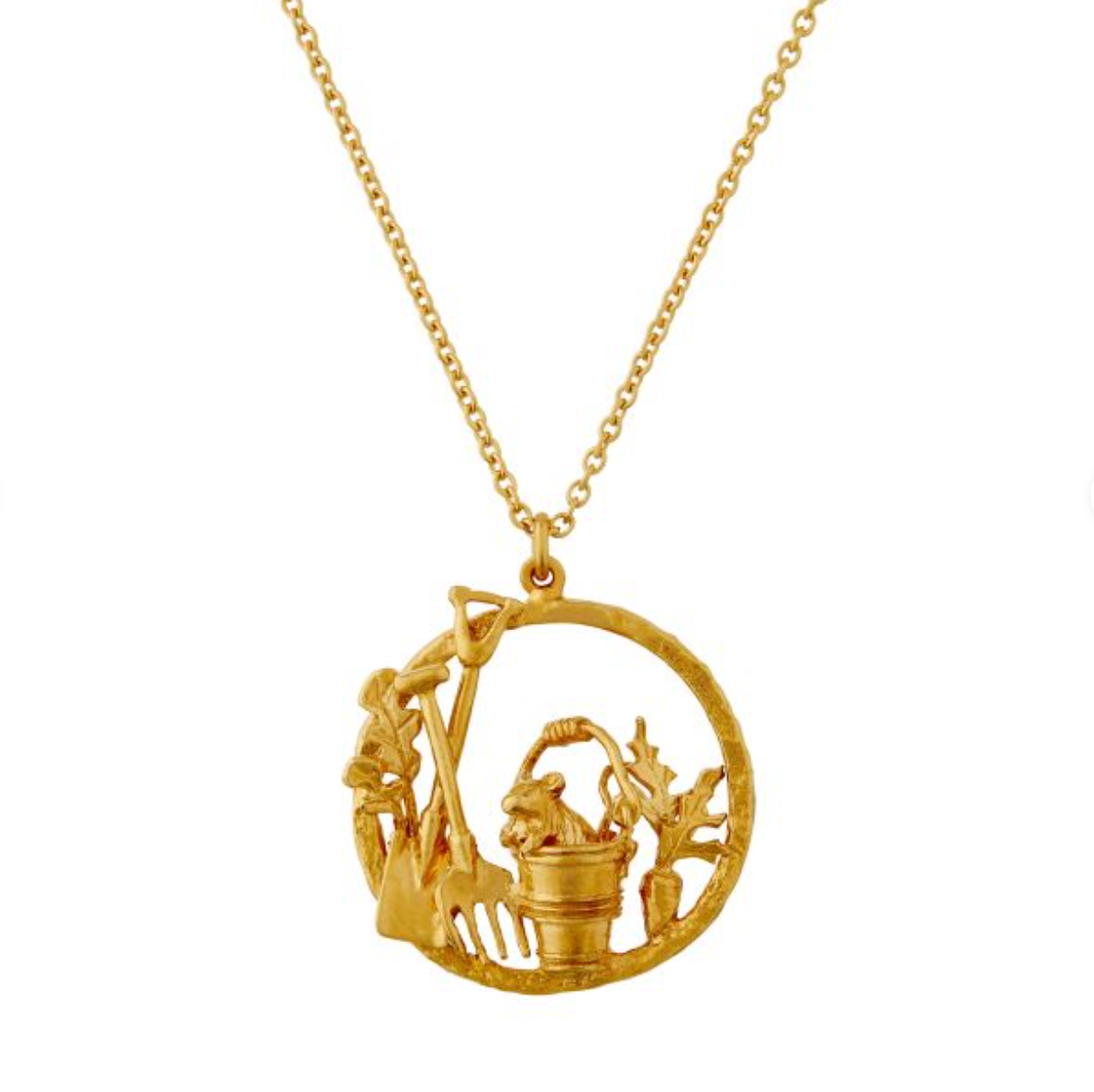 Allotment Loop Necklace With Playful Mouse | Magpie Jewellery