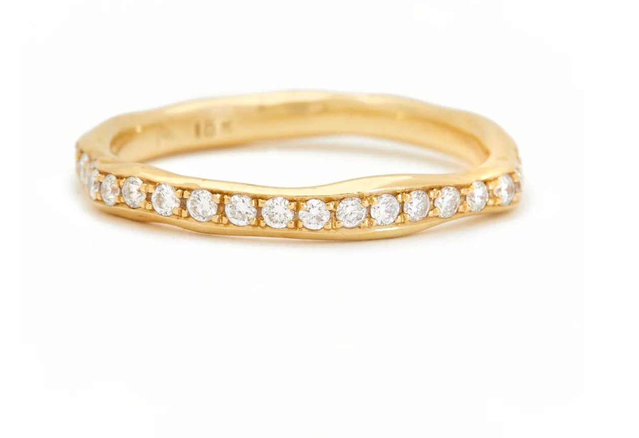 Thinnest Melt Band With Full Pavé Diamonds | Magpie Jewellery