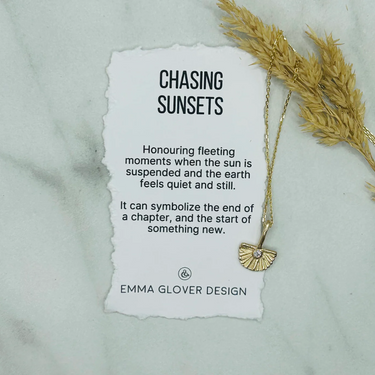 Chasing Sunsets Mini Diamond Pendant