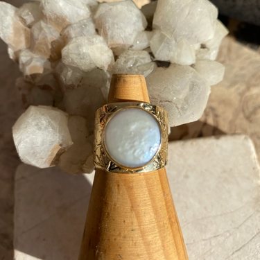 January Moon Pearl Ring