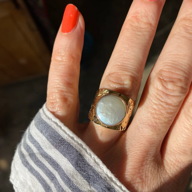 January Moon Pearl Ring