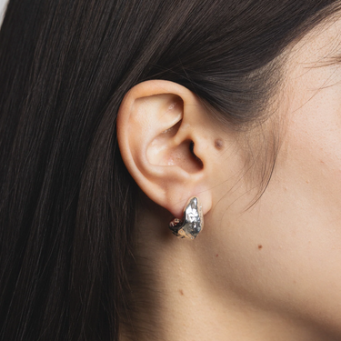 Roden Hoops in Sterling Silver