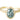 Seashore Oval Solitaire,14ky gold, 1.86ct natural green oval sapphire