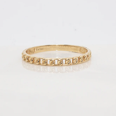 14k Yellow Gold Link ring