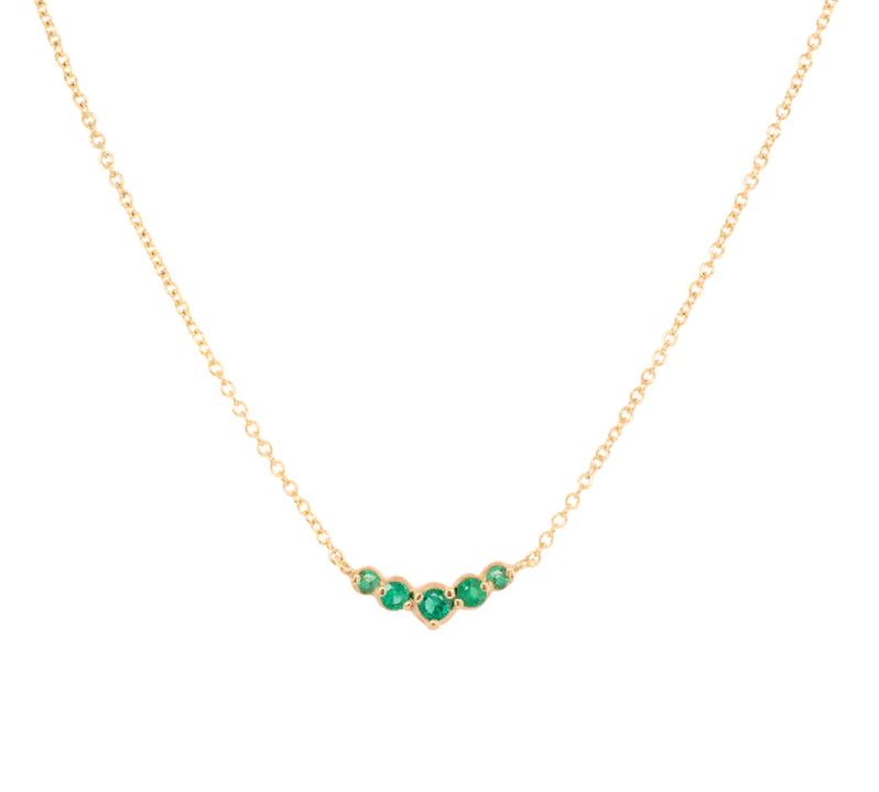 Small Graduated Emerald Necklace | Magpie Jewellery