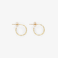 18k Yellow Gold Small Braided Hoop Earrings