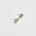  Sterling silver dome hoops with Sterling silver posts 