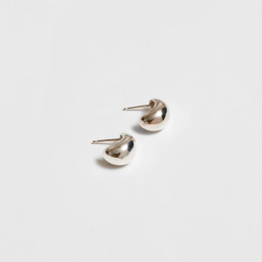  Sterling silver dome hoops with Sterling silver posts 