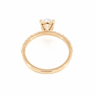 14k Yellow Gold Solitaire Ring with Pear Diamond