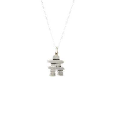 Sterling Silver necklace with an Inuksuk charm pendant