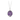 Sterling Silver Necklace with a violet background under a talisman depicting A wolf howling on the perch of a mountain, with the words Luctor et Emergo written above