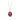 14k Yellow gold talisman necklace with a bright red background depicting a tall sunflower
