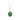 14k Yellow gold talisman necklace with a bright green background depicting a tall sunflower