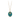 14k Yellow gold talisman necklace with a bright blue background depicting a tall sunflower