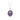 Sterling silver talisman necklace with a bright purple background depicting a large upright sunflower
