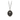 A Sterling Silver Pyrrha Talisman With a black background depicting a Large Upright Sunflower