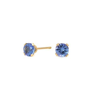 14k Claw-Set Tanzanite Studs