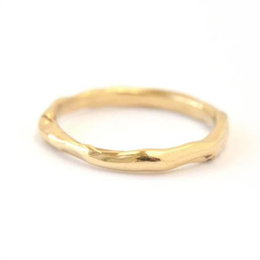Thin 14k Fairmined Gold Melt Band